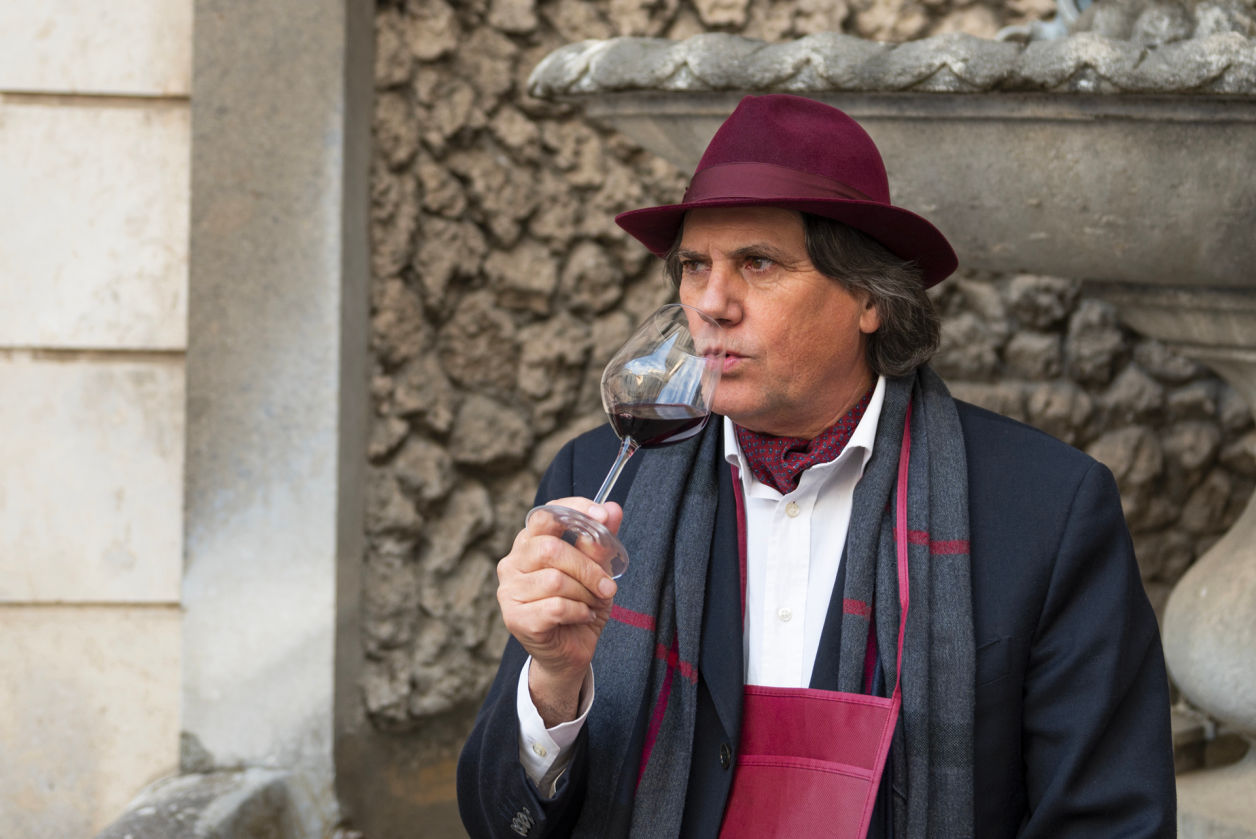 carciofo ortano fest, show cooking con carlo zucchetti enologo col cappello