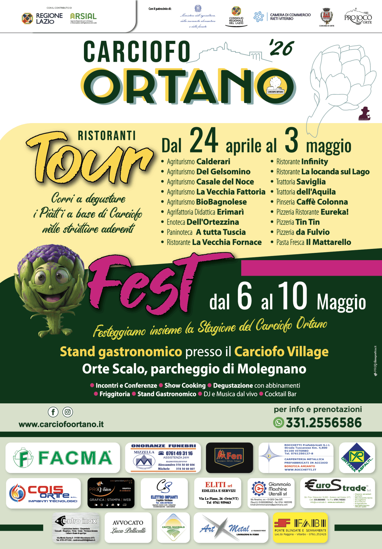locandina carciofo ortano 2026