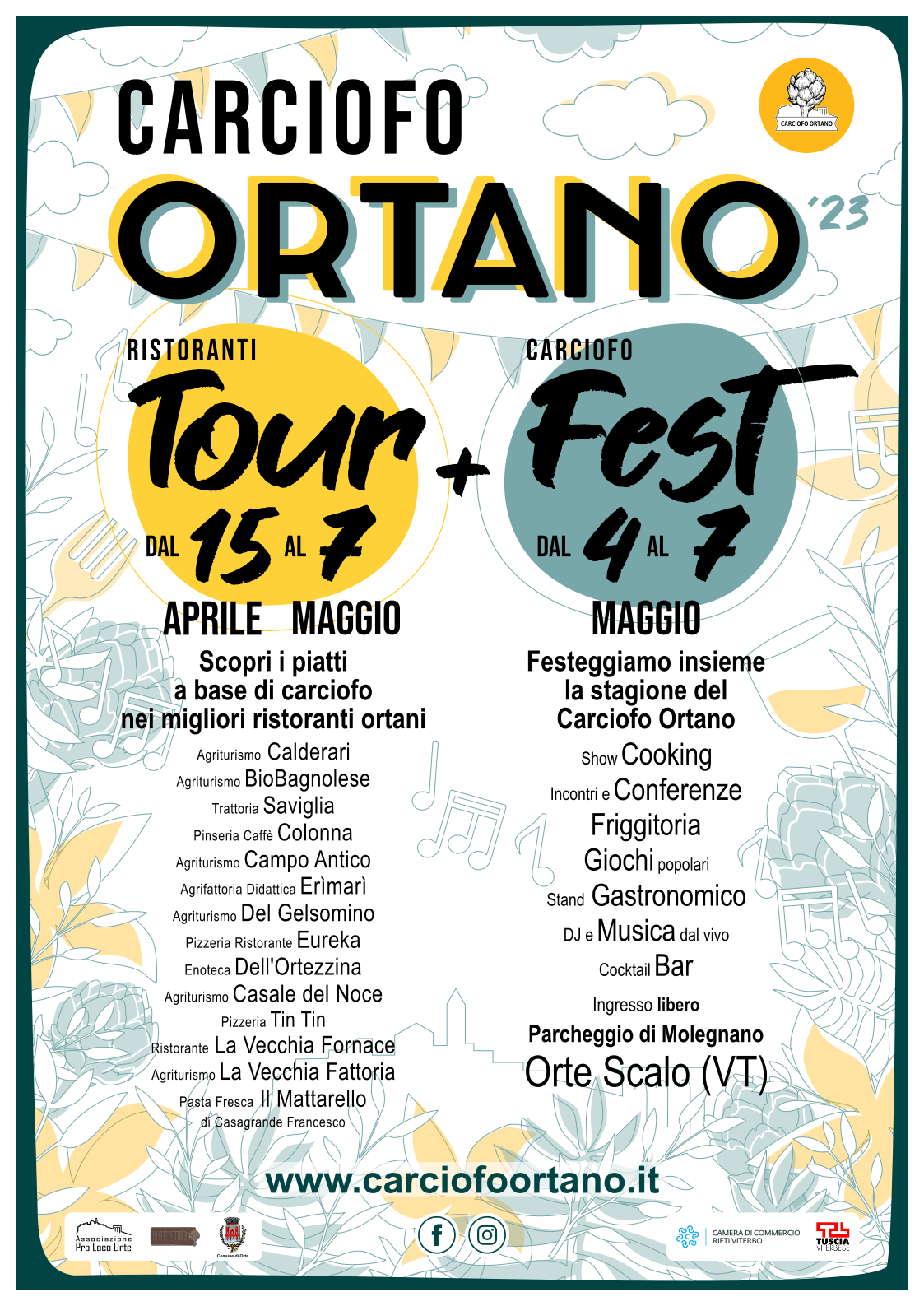 locandina carciofo ortano fest 2023