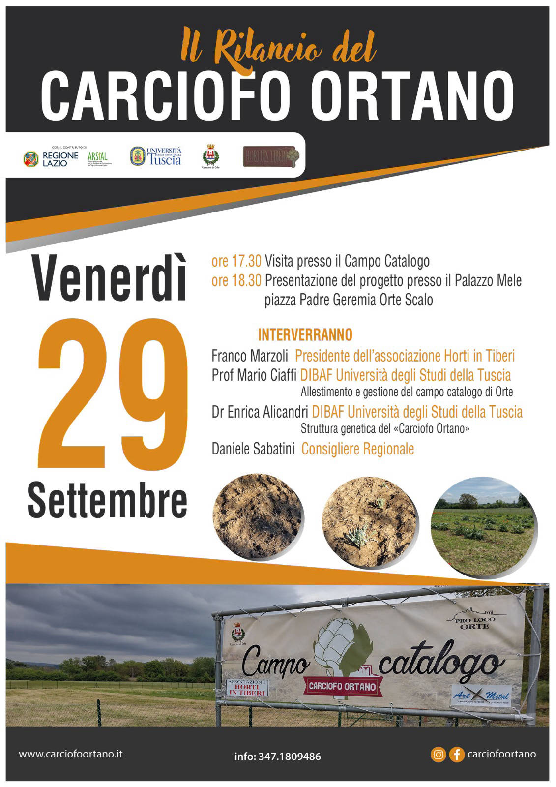 locandina evento il rilancio del carciofo ortano 2024